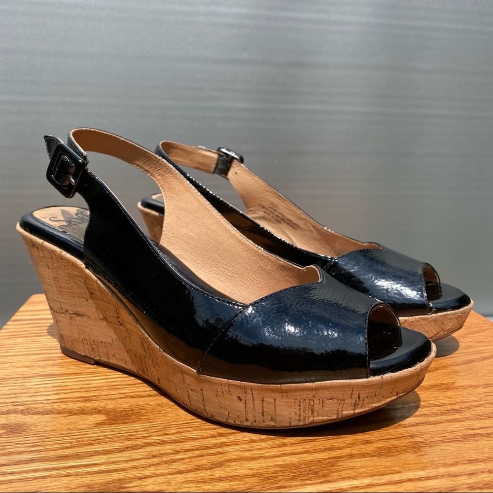 Sofft Black Patent Sandals 8.5M